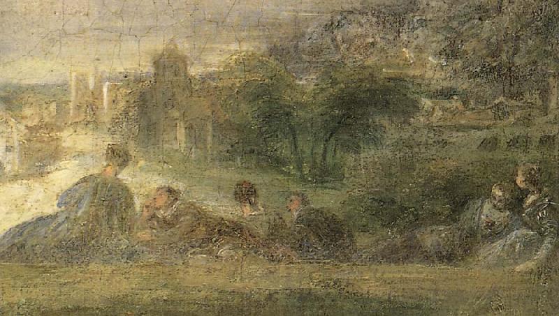 Jean-Antoine Watteau Details of The Music-Party